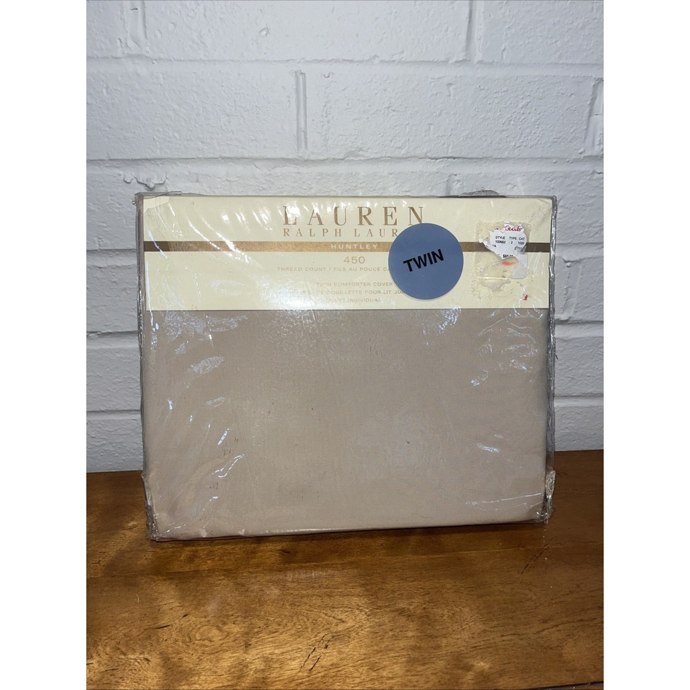 VTG Lauren Ralph Lauren Huntley 450 TC Supima Cotton TWIN DUVET COVER Champagne